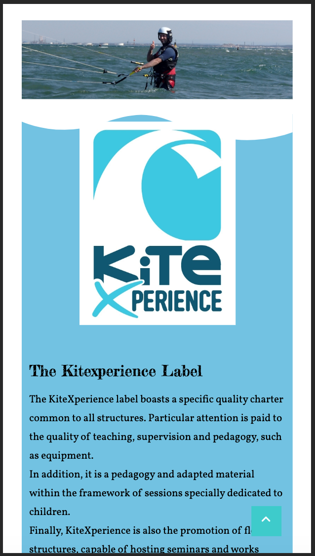 kite experience website screenshot